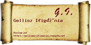 Gellisz Ifigénia névjegykártya